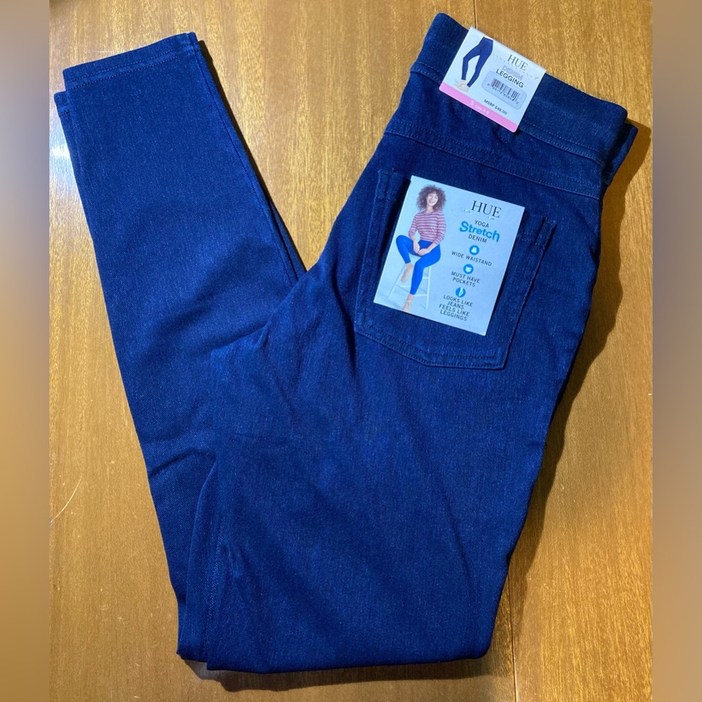 NWT - HUE Denim Legging, Midnight - Small